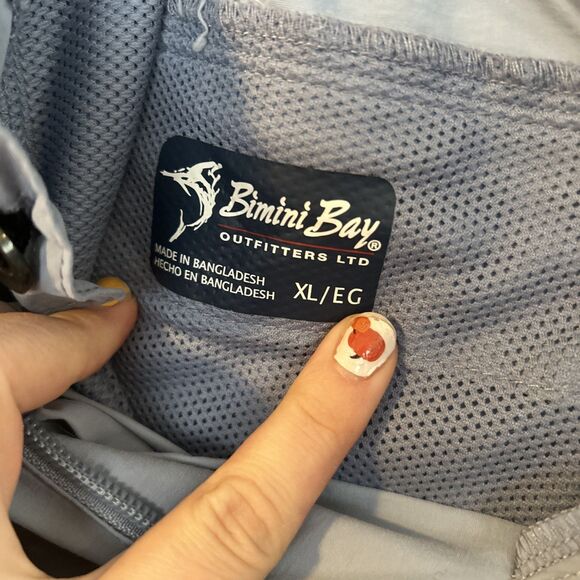 Bimini Bay Men Blue Cargo Shorts Outdoor Fishing XL lightweight elastic waist - Picture 6 of 8